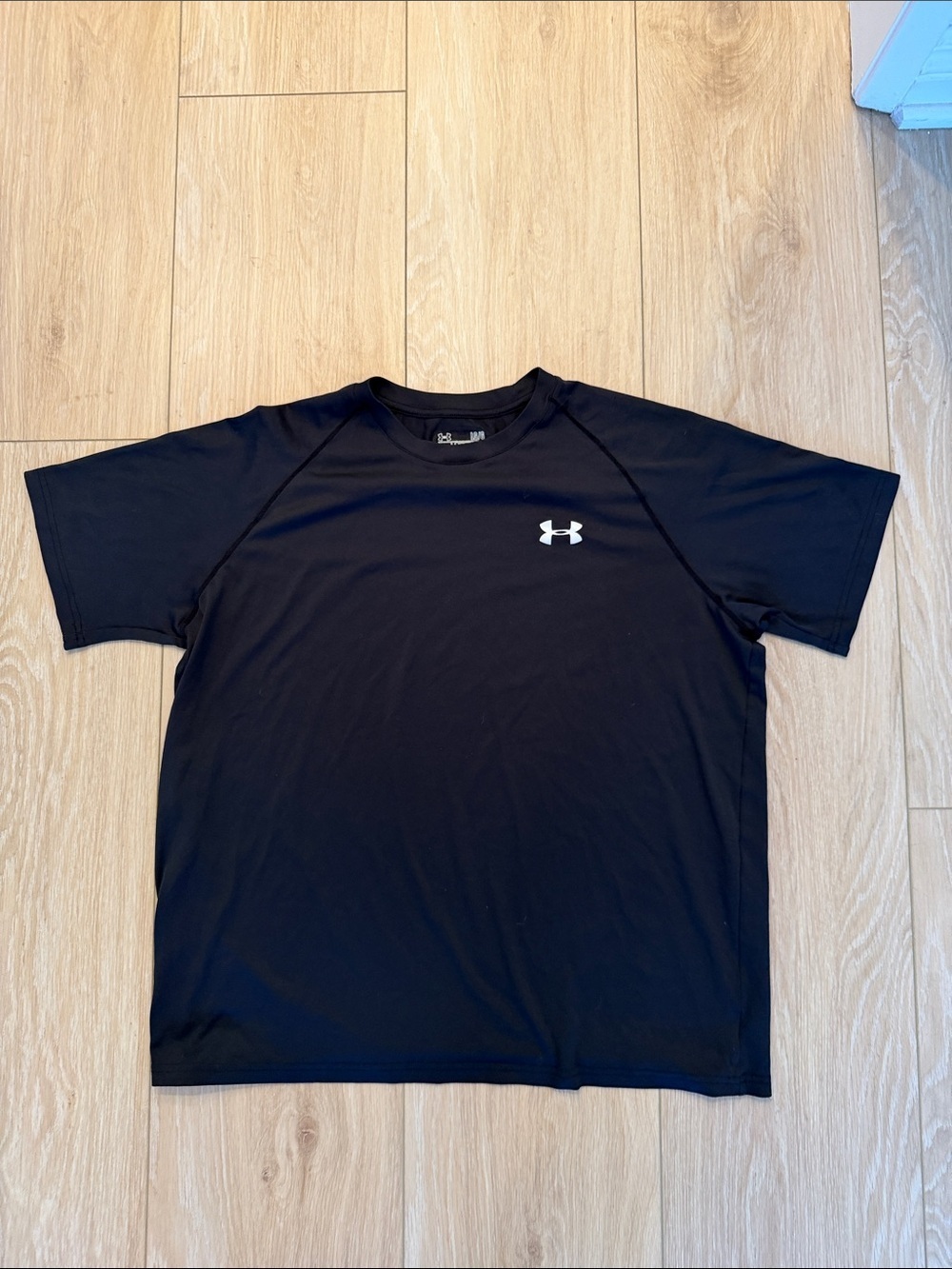Under Armour Black Athletic Short-Sleeve Performance Tee with White Logo